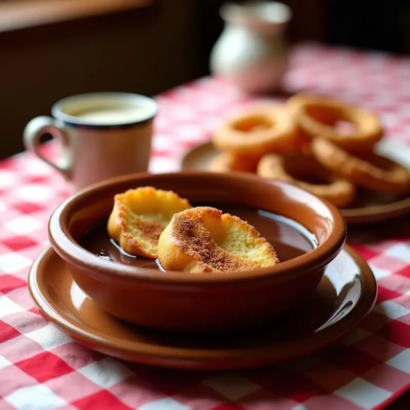 Gachas Tostadas con Chocolate y Churros: Desayuno Castizo de Madrid