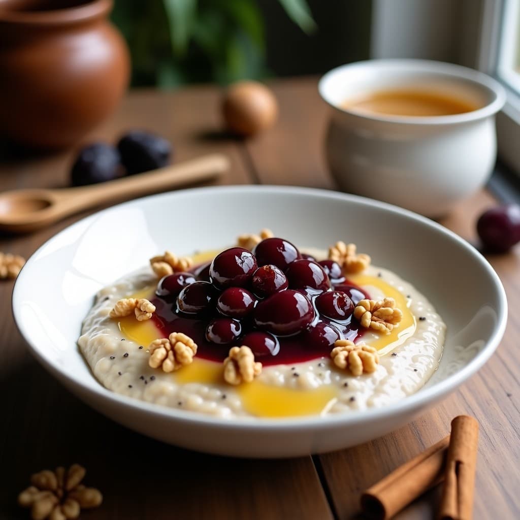 Gachas de Trigo Sarraceno con Compota de Ciruelas Pasas: Desayuno Sin Gluten y Rápido