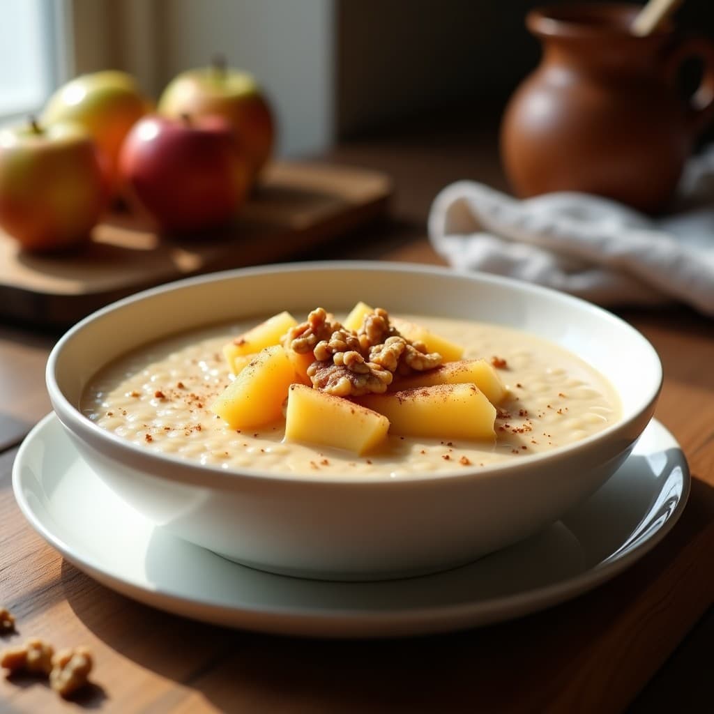 Gachas de Trigo Sarraceno con Leche de Avena y Compota de Manzana: Desayuno Caliente sinuso Azúcar