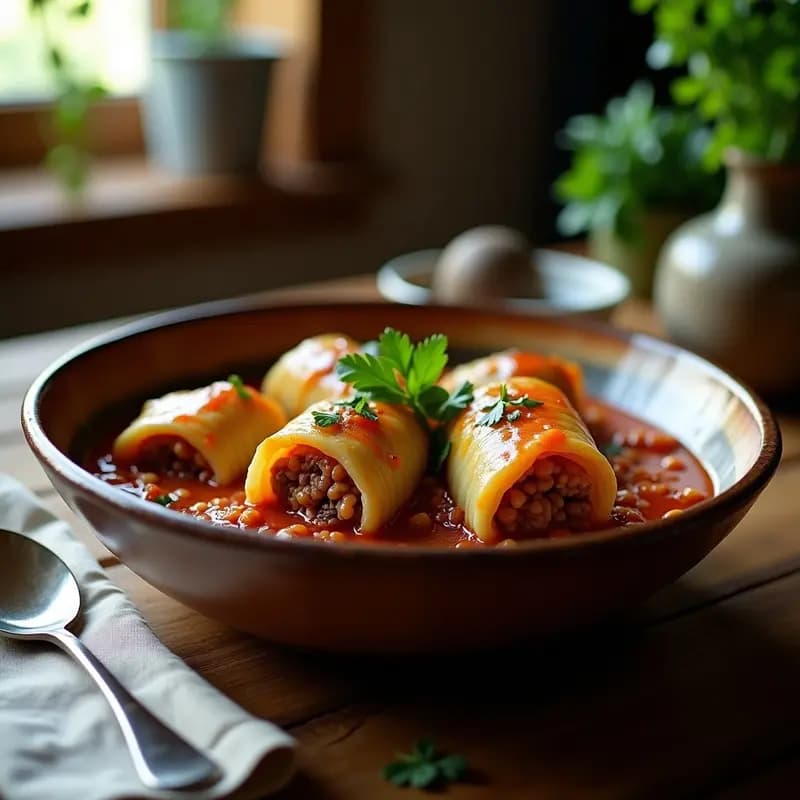 Galakówki Polacos de Repollo Relleno de Carne: Receta Tradicional en Olla Lenta
