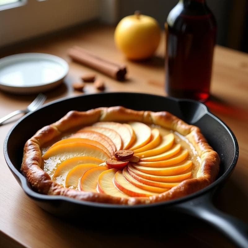 Galette Bretona de Manzana y Sidra: Desayuno Sin Gluten en Sartén Antiadherente