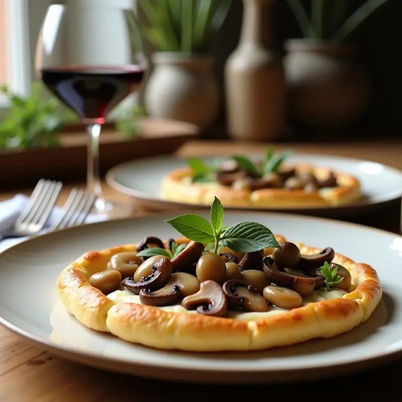Galette Bretonne con Champiñones y Queso de Cabra: Receta Francesa Salada y Crujiente