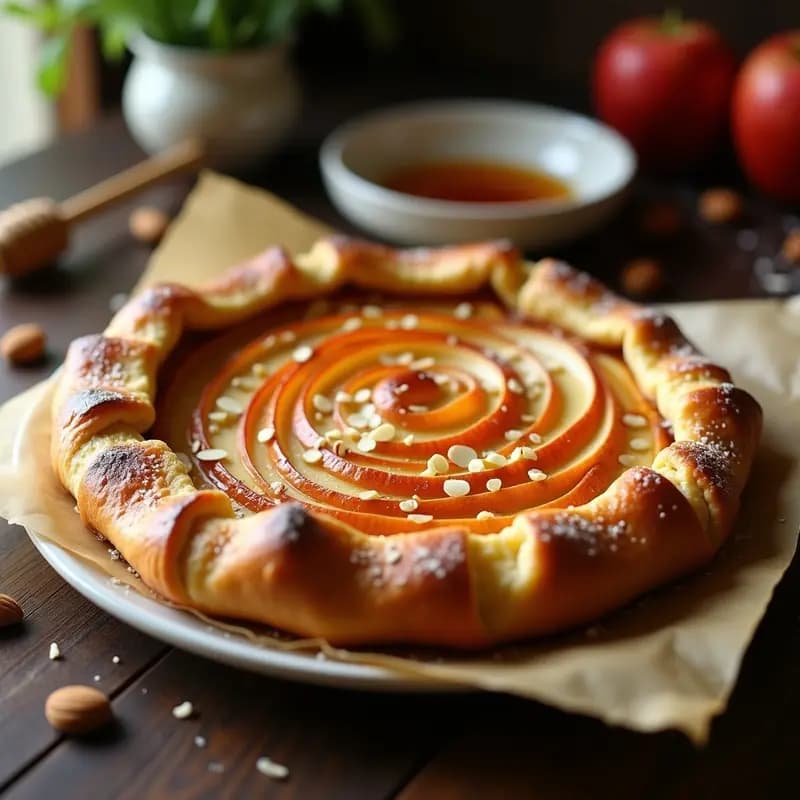 Galette Bretonne con Manzana y Queso Brie: Postre Francés Crujiente en 30 Minutos