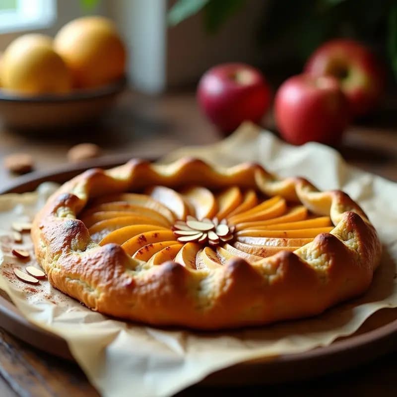 Galette Bretonne de Manzana y Canela: Postre Francés Sin Gluten y Baja en Calorías