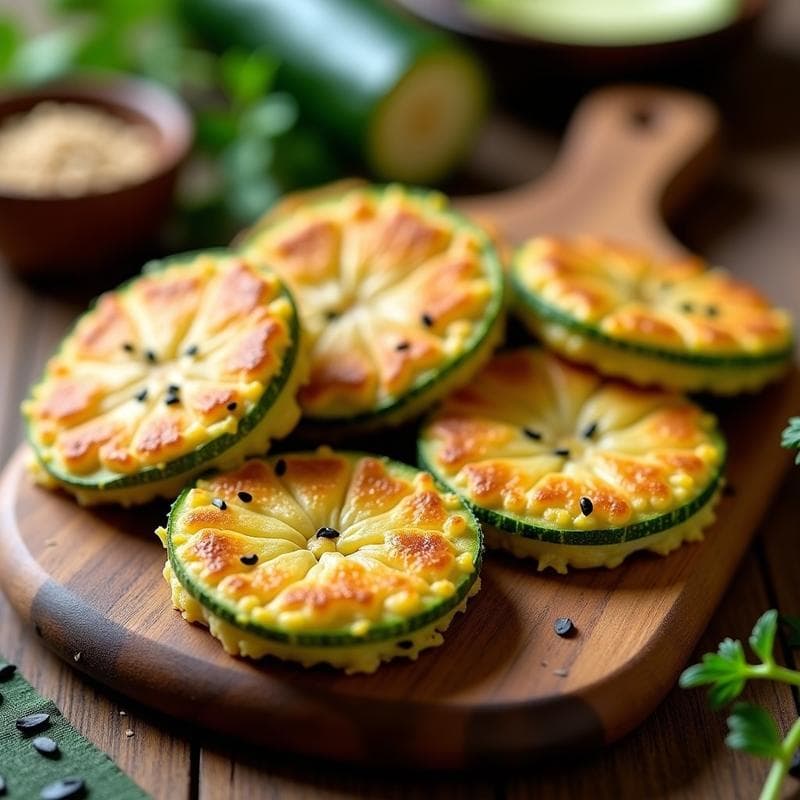 Galettes de Algas Nori y Zucchini: Aperitivo Crujiente Sin Horno y Bajo en Carbohidratos