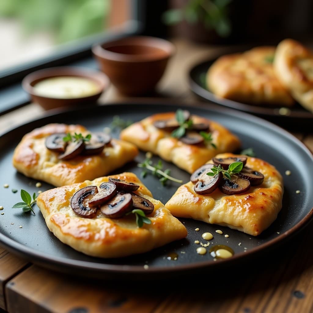 Galettes Bretonas de Espelta y Champiñones Portobello: Receta Francesa Sin Lactosa