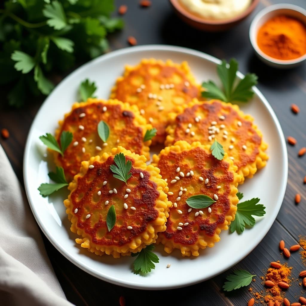 Galettes de Lentejas Corail y Cúrcuma: Receta Francesa Sin Gluten en Airfryer