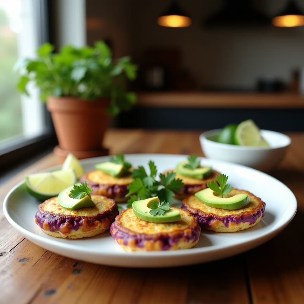 Galettes de Maíz Morado con Relleno de Pollo y Aguacate: Receta Peruanas Sin Gluten