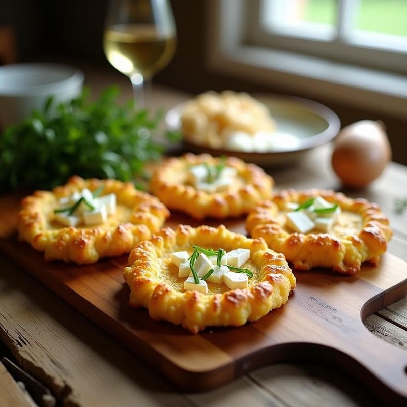 Galettes de Maíz y Queso Feta: Aperitivo Francés Crujiente en Airfryer sin Harina
