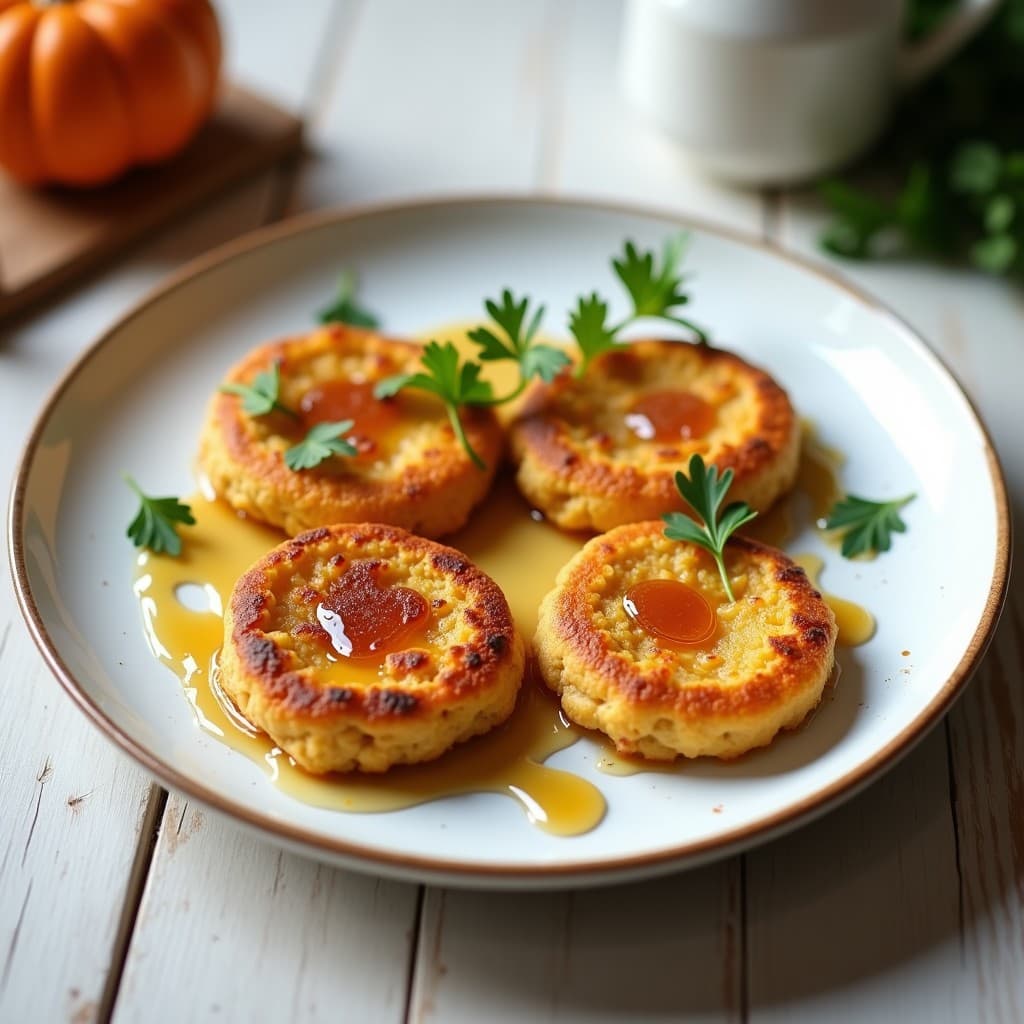 Galettes de Quinoa y Calabaza con Miel de Arce: Receta Francesa Vegana y Sin Gluten