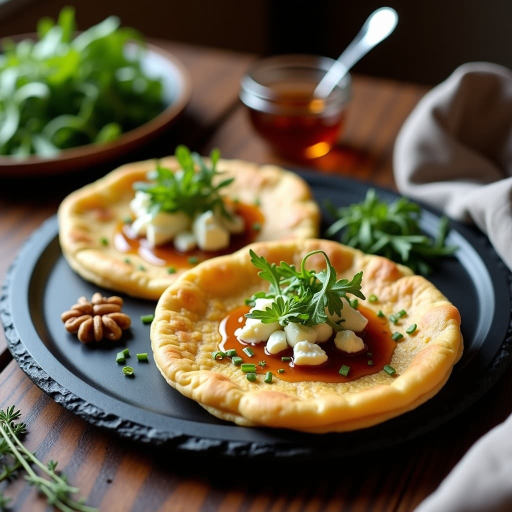 Galettes de Sarrazín con Queso de Cabra y Miel de Trufa: Crepes Francesas Saladas Sin Gluten