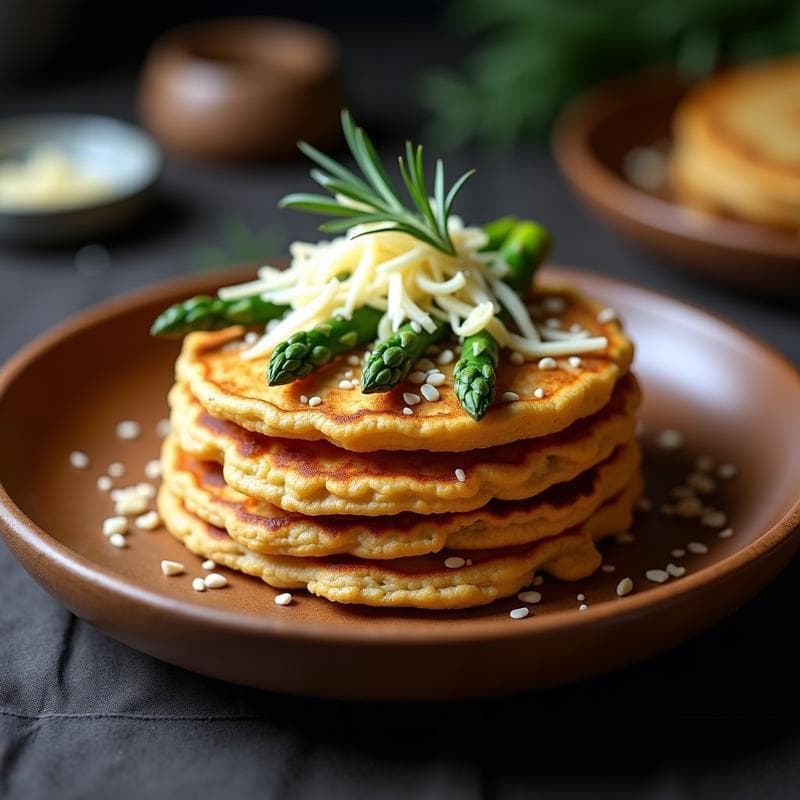 Galettes de Sarraceno con Espárragos y Queso de Oveja: Receta Francesa Sin Gluten