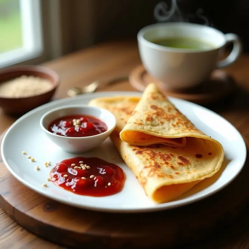 Galettes de Sarrasin con Compota de Ciruela Umeboshi: Receta Francesa-Japonesa Sin Gluten