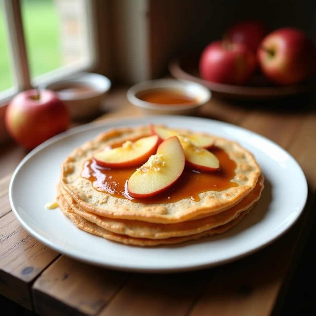 Galettes de Sarrasin con Manzana y Caramelo Salado: Postre Francés Sin Gluten