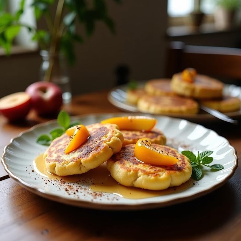 Galettes de Sarrasín con Manzana Caramelizada y Queso Azul: Receta Francesa Sin Gluten