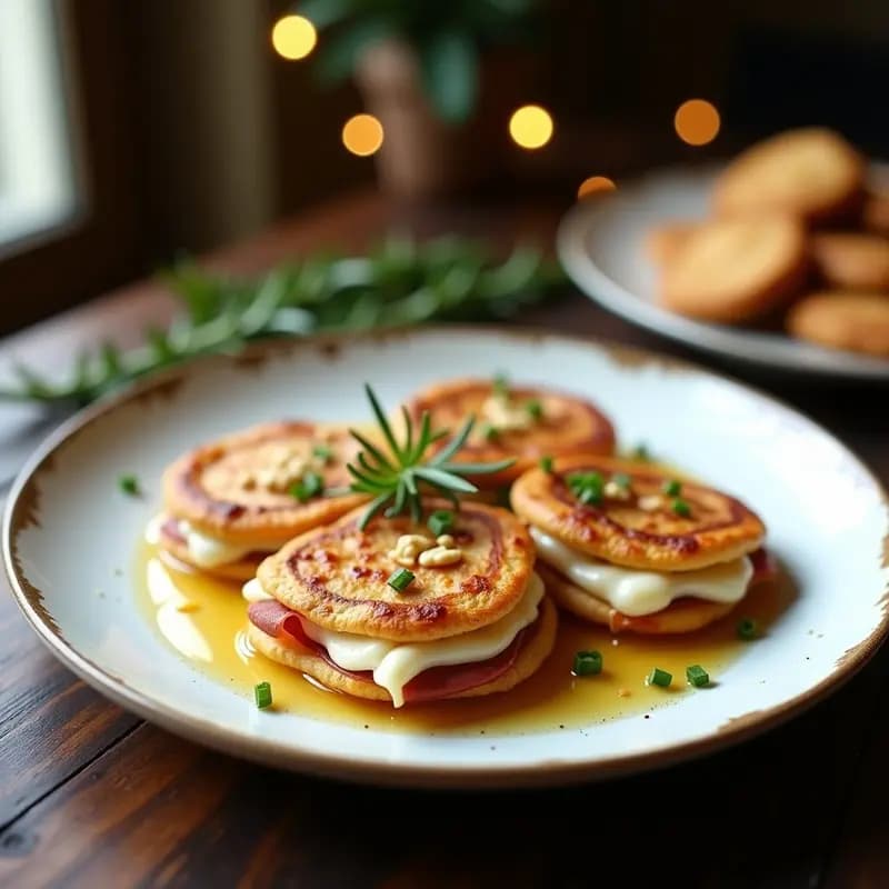 Galettes de Sarraso con Jamón Serrano y Queso de Cabra: Receta Francesa Gourmet