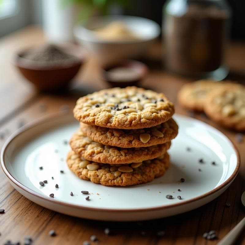 Galleta de Avena y Semillas de Chía: Desayuno Keto con Proteína en Polvo
