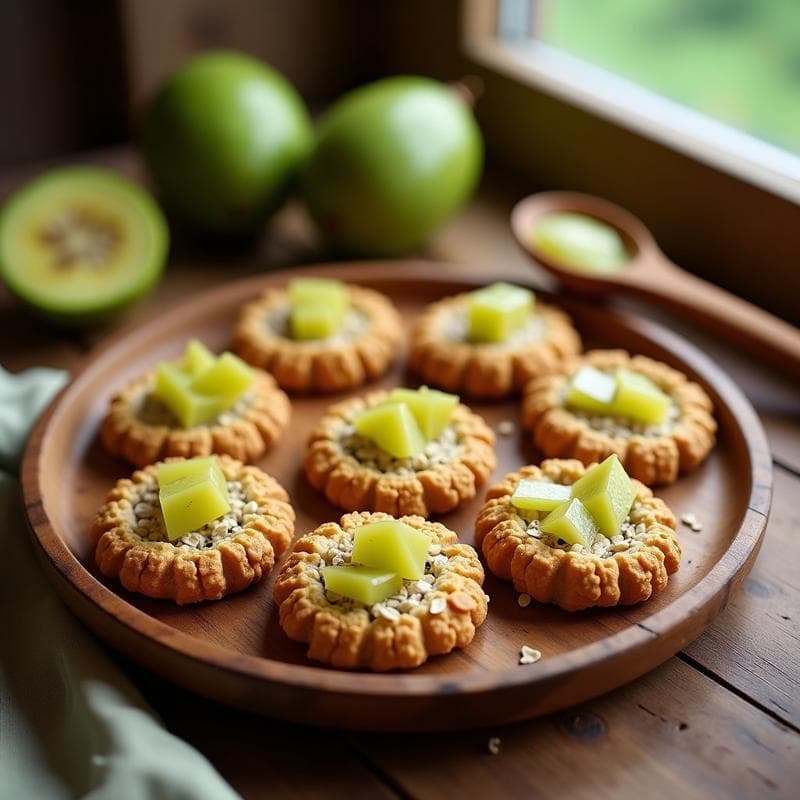 Galleta de Avena y Puré de Feijoa: Postre Sin Azúcar y con Fibra de Brazil