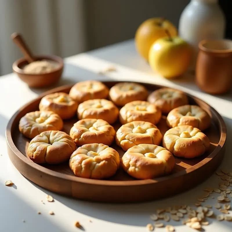Galleta de Avena y Puré de Manzana: Snack Sin Azúcar y Sin Harina para Tupper