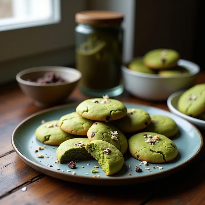 Galletas de Aventura Matcha y Chocolate Negro: Receta Sin Harina y Alta en Antioxidantes en 25 Minutos