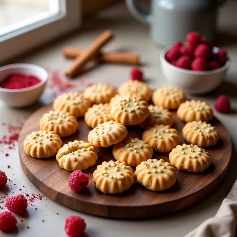 Galletas de Harina de Almendra y Frambuesa Liofilizada: Postre Sin Azúcar y Sin Horno