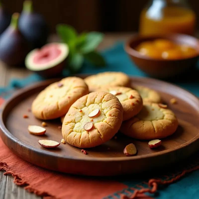 Galletas de Harina de Almendra y Compota de Higo Chumbo con Especias Ras el Hanout: Postre Marroquí Keto