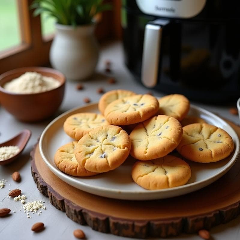 Galletas de Almendra y Polvo de Hongos Reishi: Snack Keto y Refuerzo Inmunológico en Airfryer