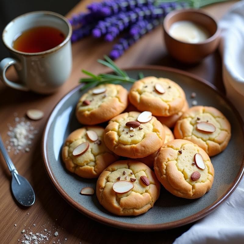 Galletas de Harina de Almendra y Lavanda: Snack Sin Gluten y Bajas en Carbohidratos