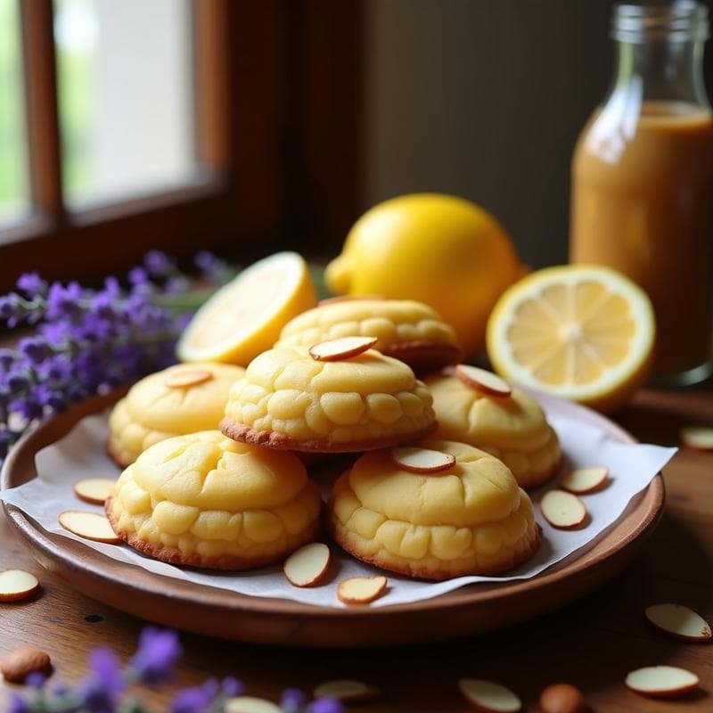 Galletas de Almendra y Limón con Esencia de Lavanda: Receta Sin Azúcar en 20 Minutos