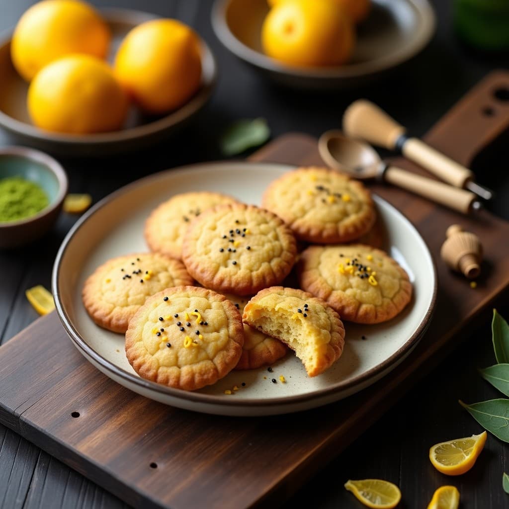 Galletas de Harina de Almendra y Limón Yuzu: Postre Japonés Keto Sin Harina