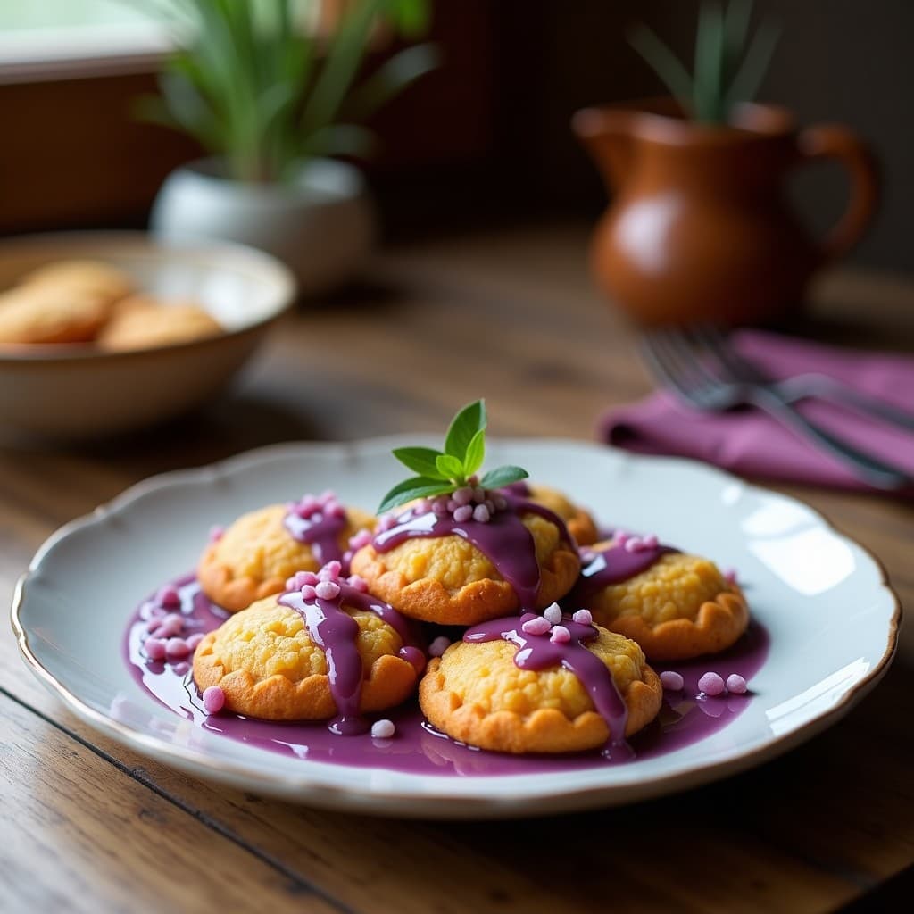 Galletas de Almendra y Maíz Morado con Topping de Lucuma: Postre Peruano Sin Azúcar