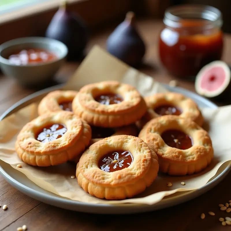 Galletas de Harina de Almendra y Mermelada de Higuera: Snack Vegano Sin Azúcar y Sin Harina