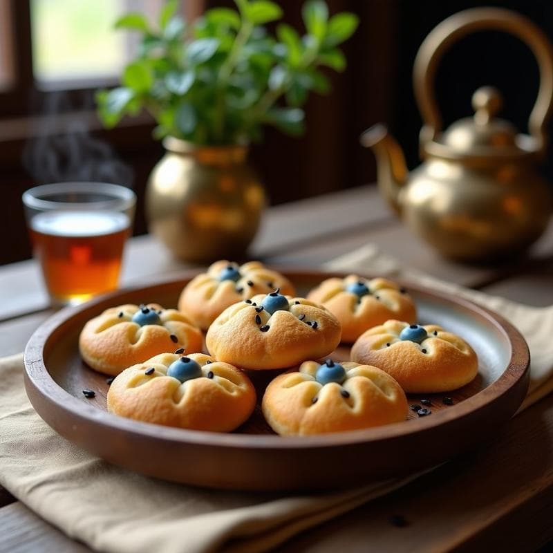 Galletas de Almendra y Miel con Semillas de Amapola: Postre Árabe Tradicional