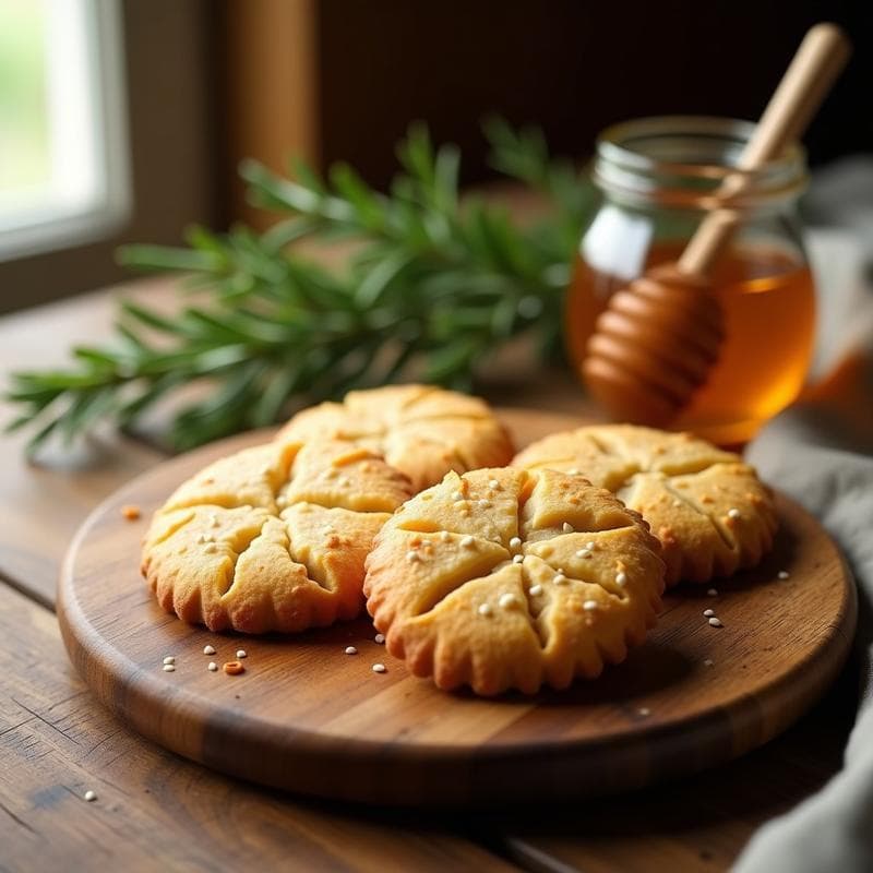 Galletas de Almendra y Romero con Miel de Tomillo: Snack Sin Gluten