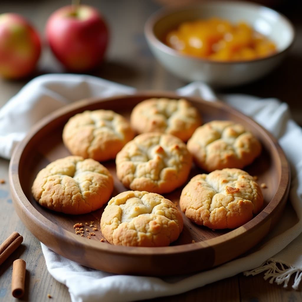 Galletas de Harina de Arroz Integral con Compota de Manzana: Snack Sin Azúcar para Niños