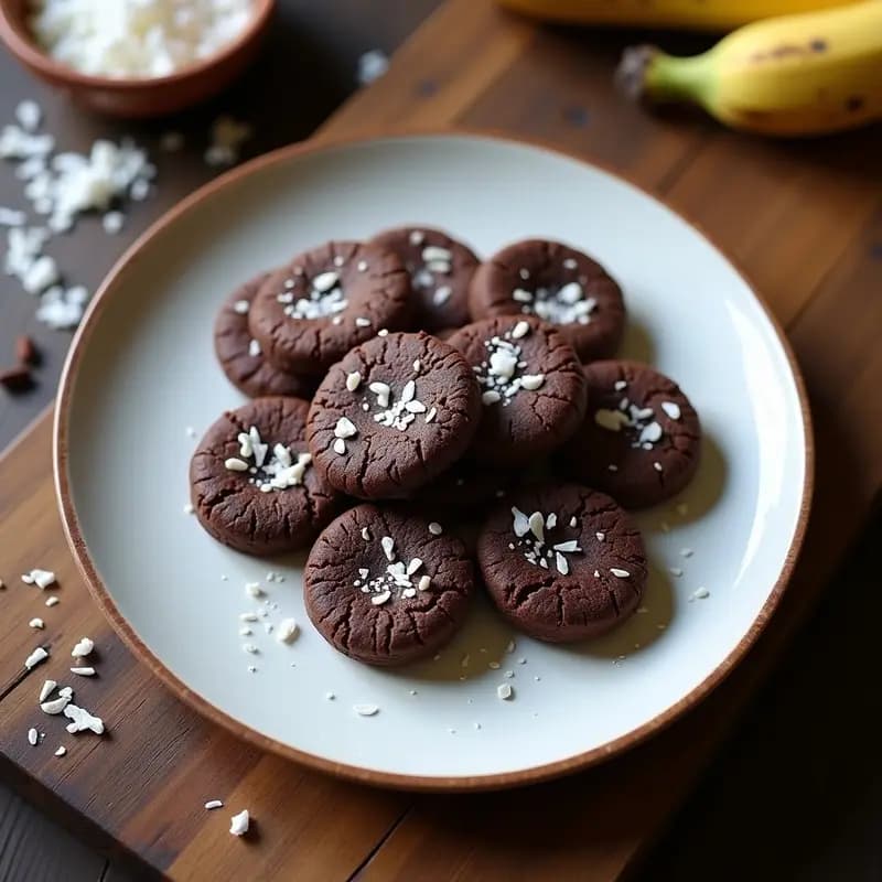 Galletas de Semillas de Cacao y Banano Macho: Snack Energético Sin Horno y Sin Azúcar