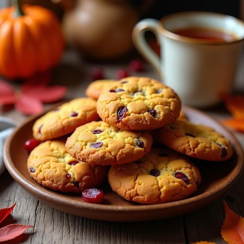 Galletas de Harina de Castaña y Arándanos con Especias de Pumpkin Pie: Postre Sin Azúcar en Airfryer