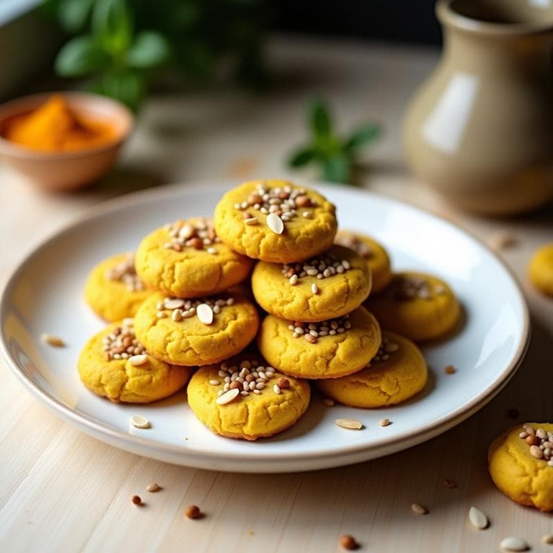 Galletas de Semillas de Chía y Cúrcuma: Snack Antiinflamatorio Sin Horno