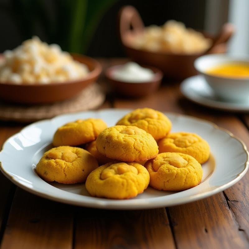 Galletas de Harina de Garbanzo y Cúrcuma con Chips de Coco: Snack Antiinflamatorio