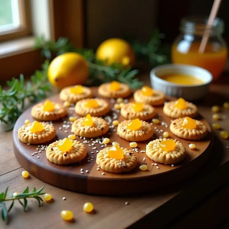 Galletas de Harina de Garbanzo y Limón Konfado: Snack Griego Sin Gluten en 12 Minutos