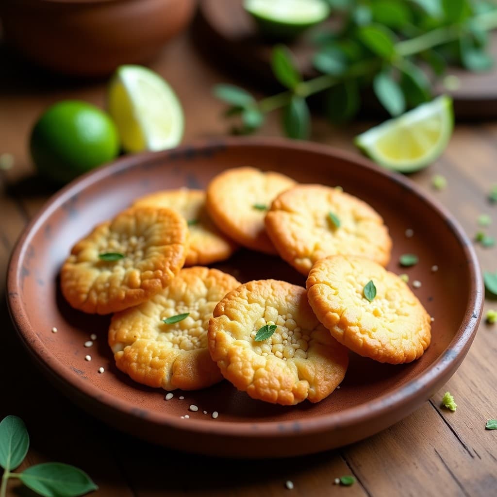 Galletas de Harina de Garbanzo y Romerito con Esencia de Lima: Snack Mexicano Vegano en Airfryer