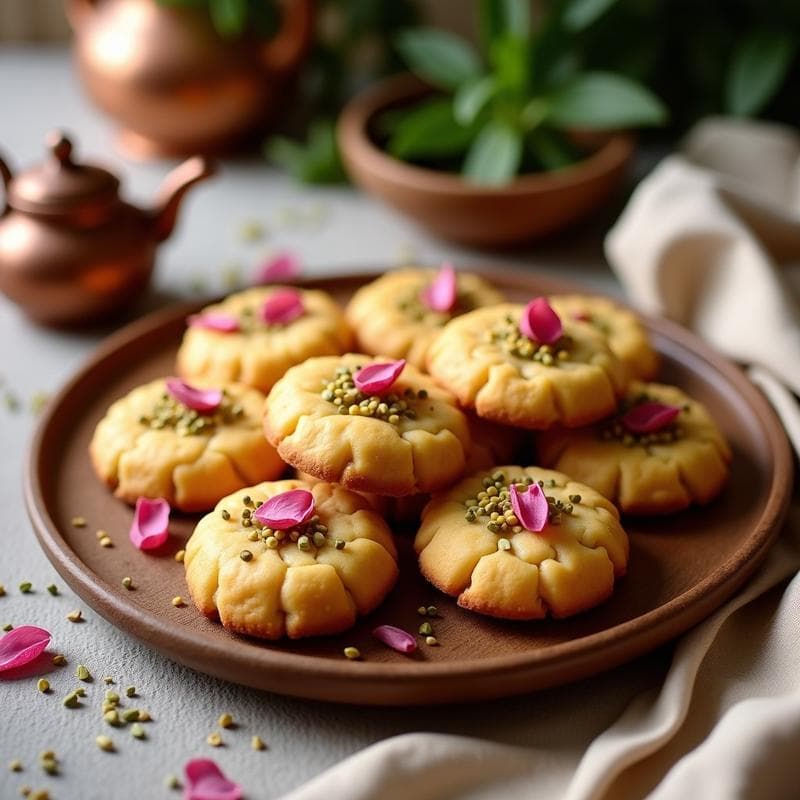 Galletas de Garbanzo con Rosas de Medio Oriente: Snack Dulce-Salado Sin Harina