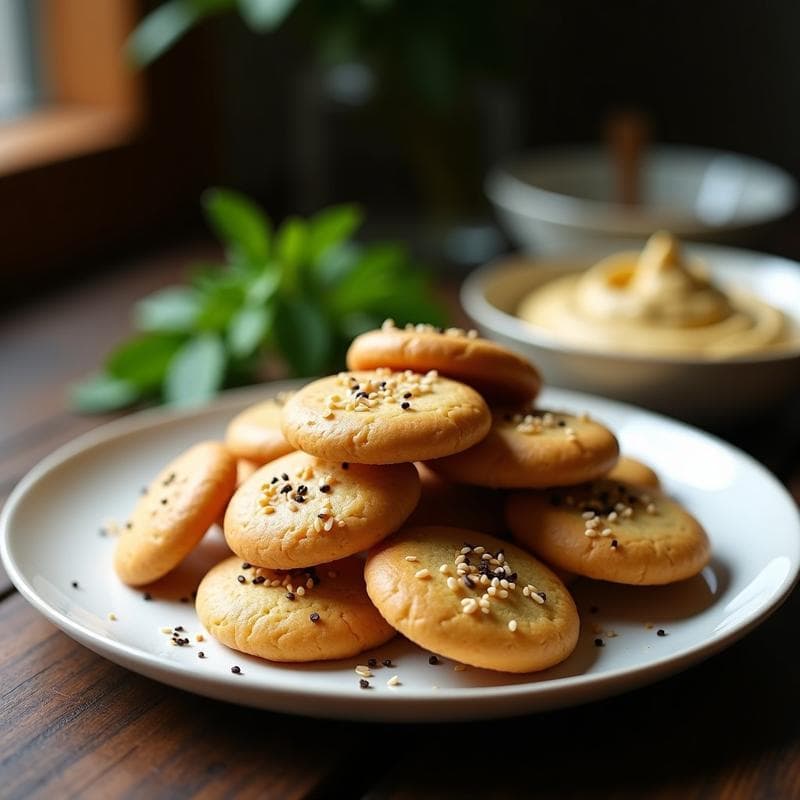 Galletas de Garbanzo y Tahini: Aperitivo antojo Social Media en 12 Minutos