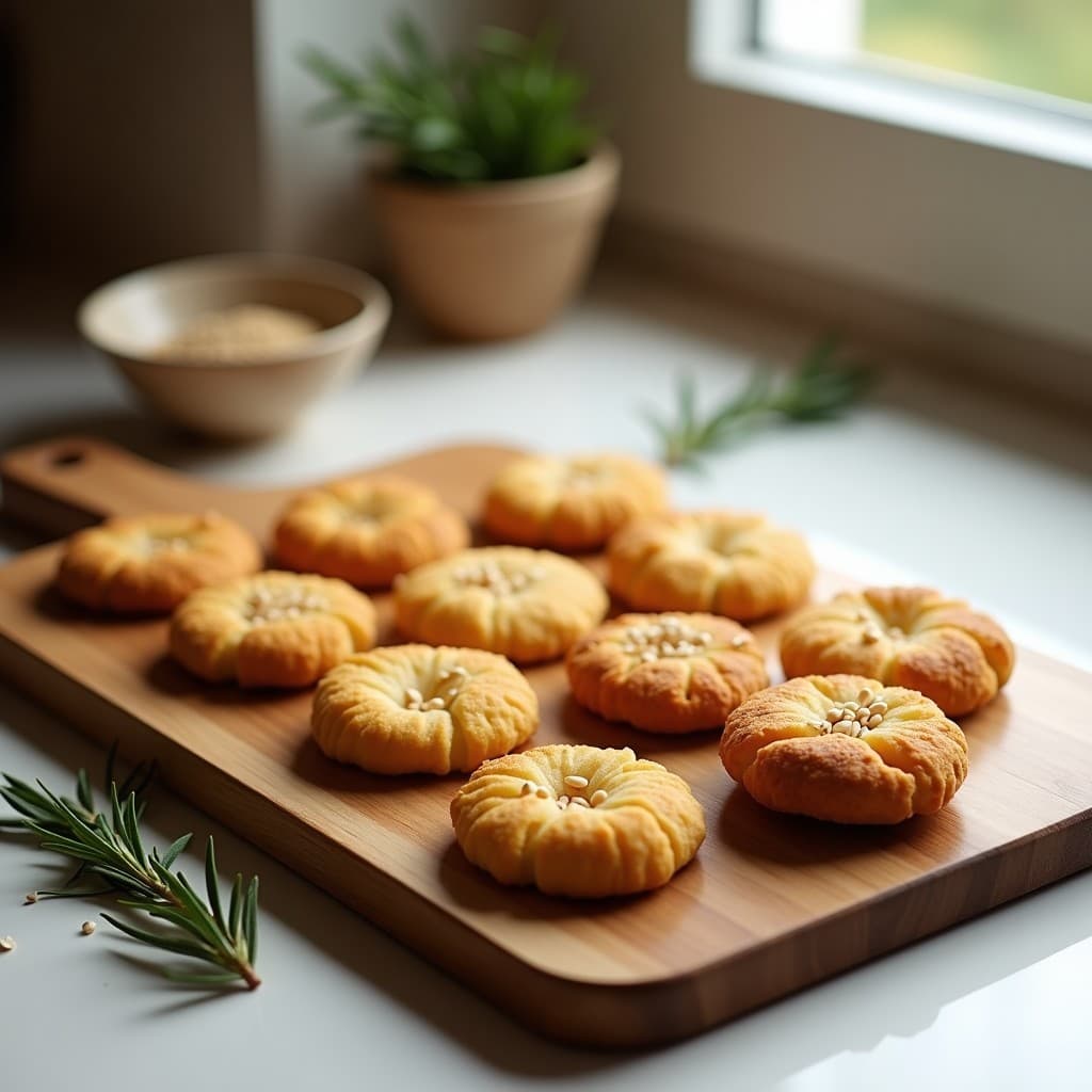 Galletas de Garbanzos y Romero: Snack Crujiente Vegano y Alto en Proteína para Tupper