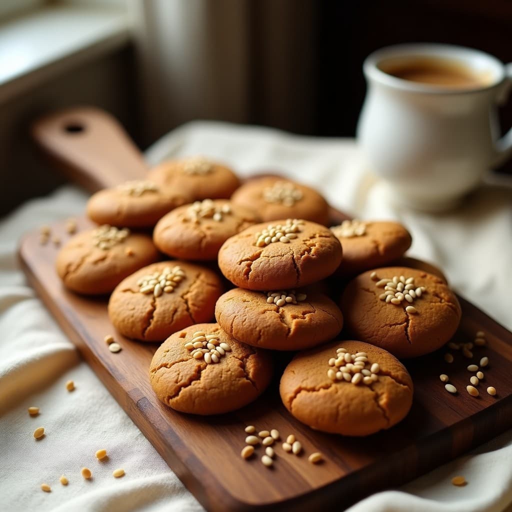 Galletas de Harina de Algarroba y Tahini: Postre Egipcio Keto Sin Harina
