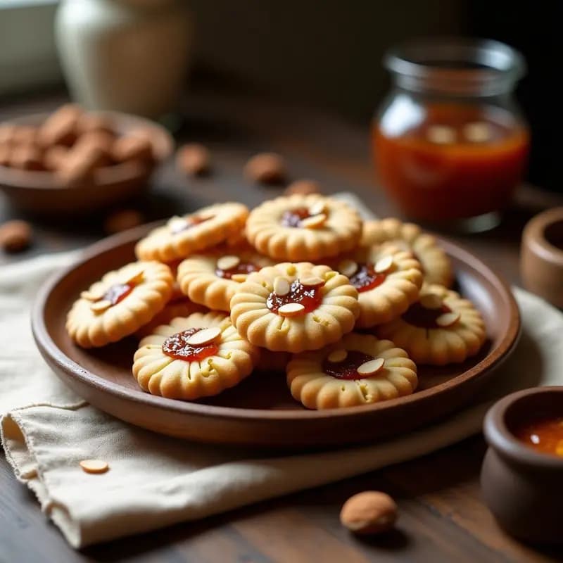 Galletas de Harina de Almendra y Confitura de Higos: Snack Sin Azúcar con Toque Moruno