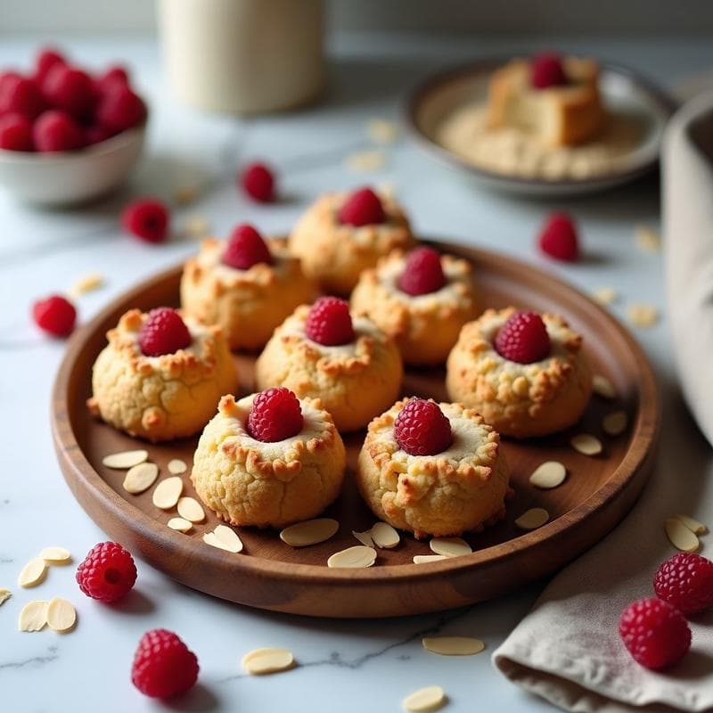 Galletas de Harina de Almendra y Frambuesas: Postre Sin Gluten y Bajo en Carbohidratos