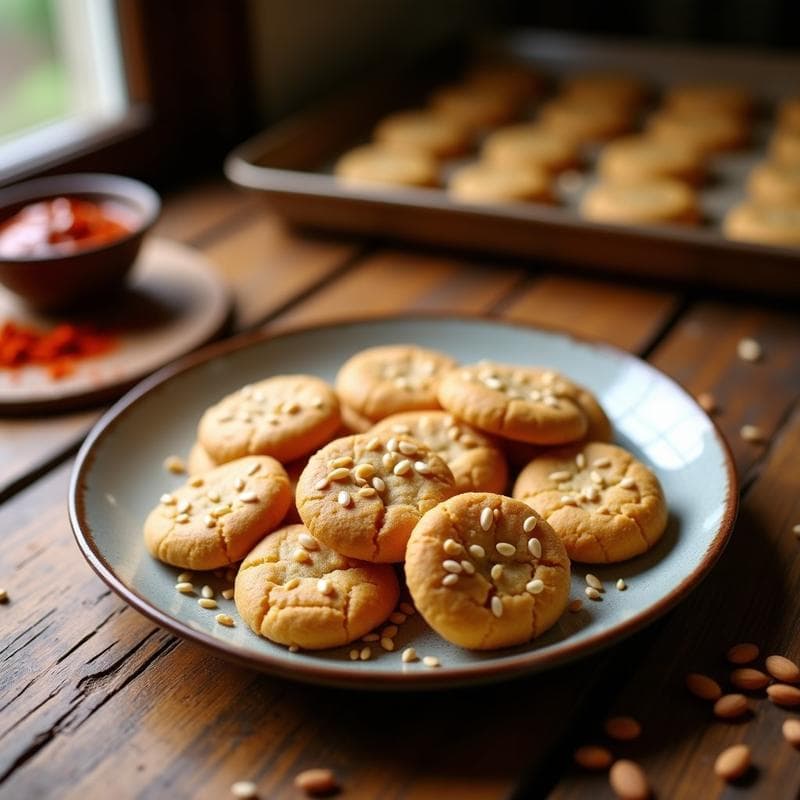 Galletas de Harina de Almendra y Harissa: Snack Crujiente Norteafricano Sin Gluten