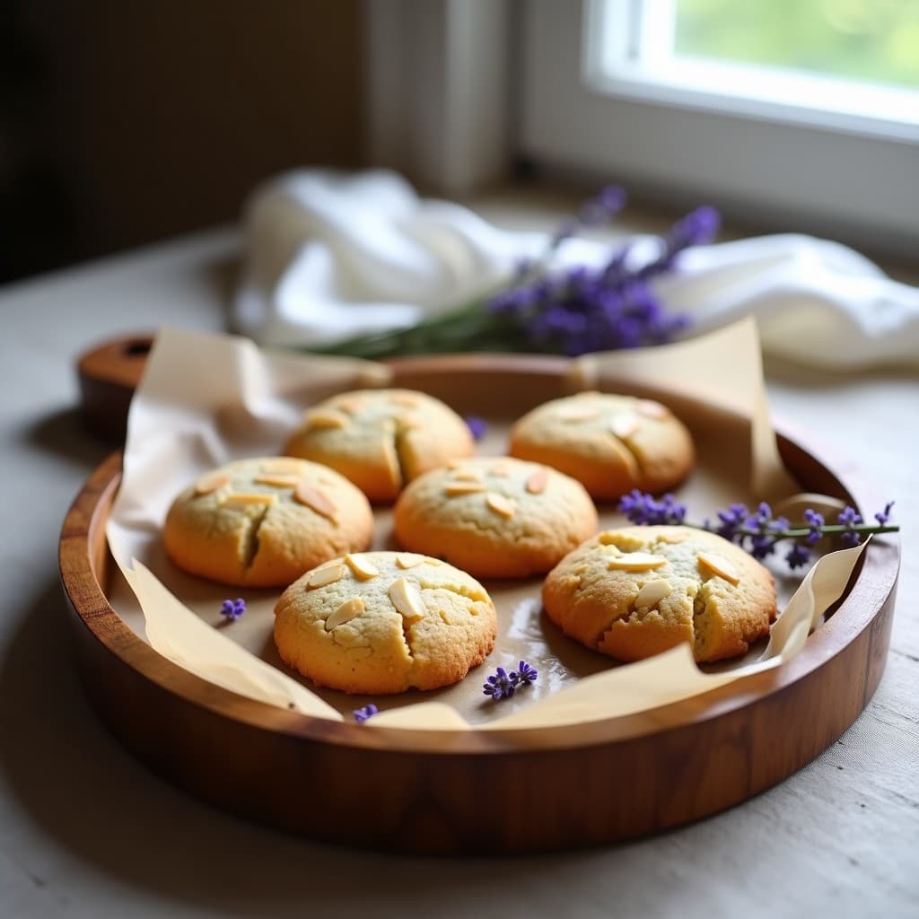Galletas de Harina de Almendra y Lavanda: Postre Francés Sin Gluten para Tupper