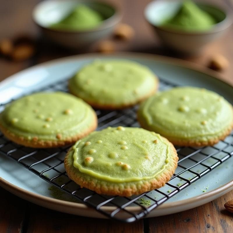 Galletas de Harina de Almendra y matcha: Receta Keto en Airfryer con 3 Ingredientes